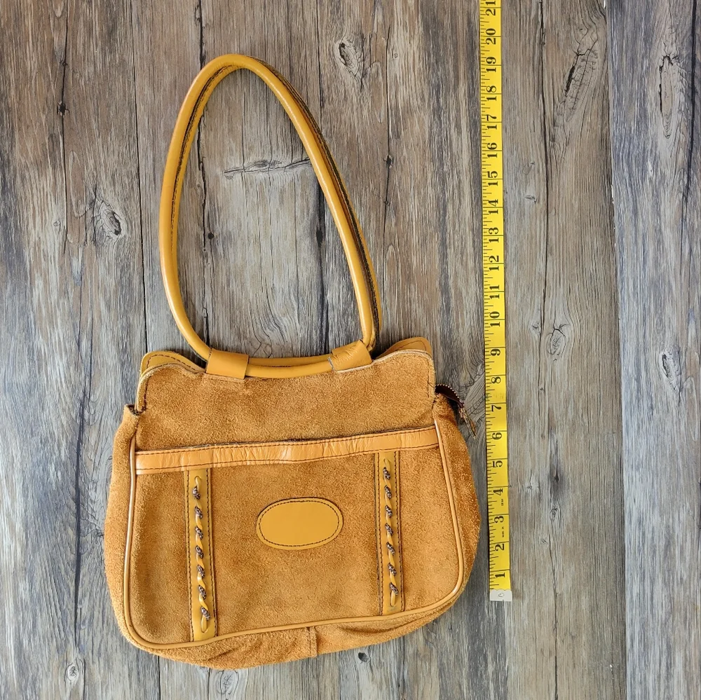 Born Concept Suede Tan Shoulder Bag Boho WesternCore